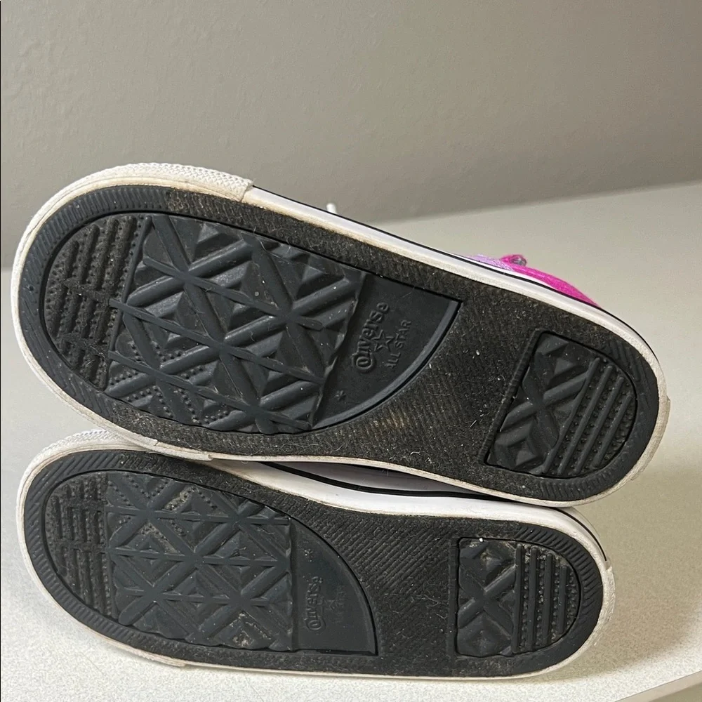 Converse Kids Colorblock Purple and Pink Low Top Sneakers